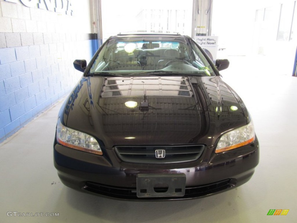 1999 Accord EX V6 Coupe - Flamenco Black Pearl / Charcoal photo #6
