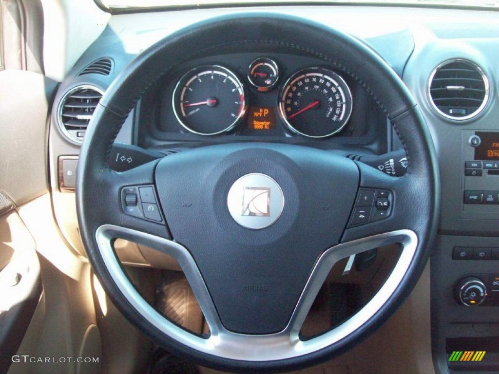 2010 Saturn VUE XR V6 Tan Steering Wheel Photo #51101354