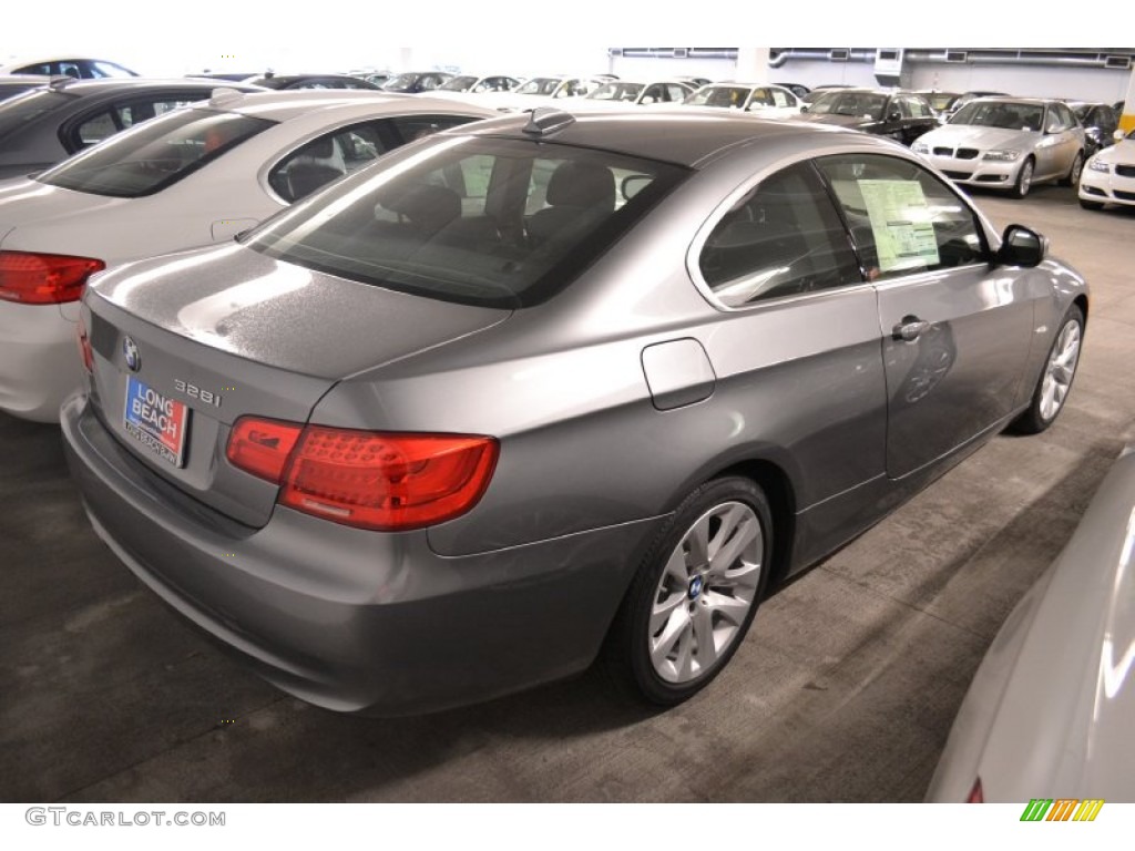 2011 3 Series 328i Coupe - Space Gray Metallic / Black photo #4