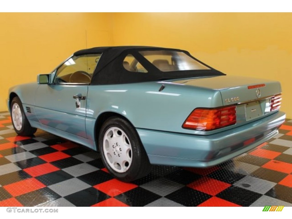 1995 SL 500 Roadster - Teal Blue Metallic / Parchment Beige photo #2