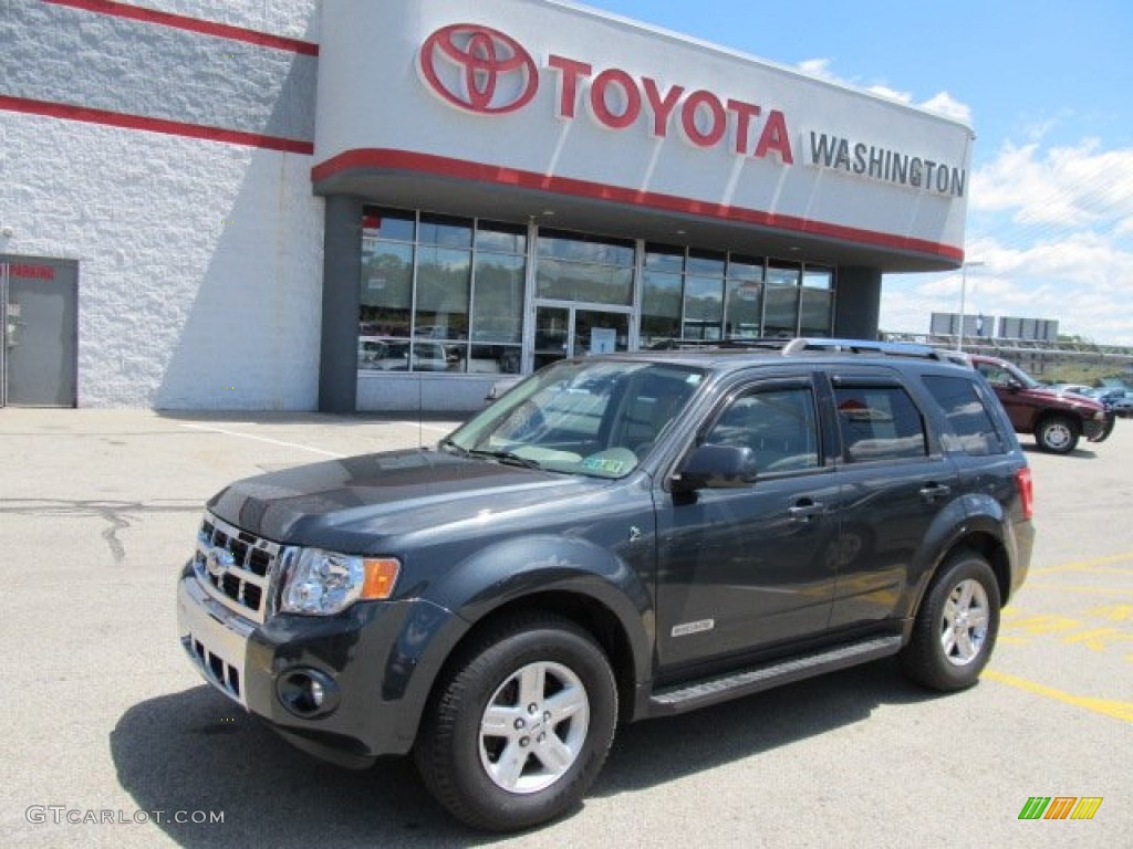 2008 Escape Hybrid 4WD - Black Pearl Slate Metallic / Stone photo #1