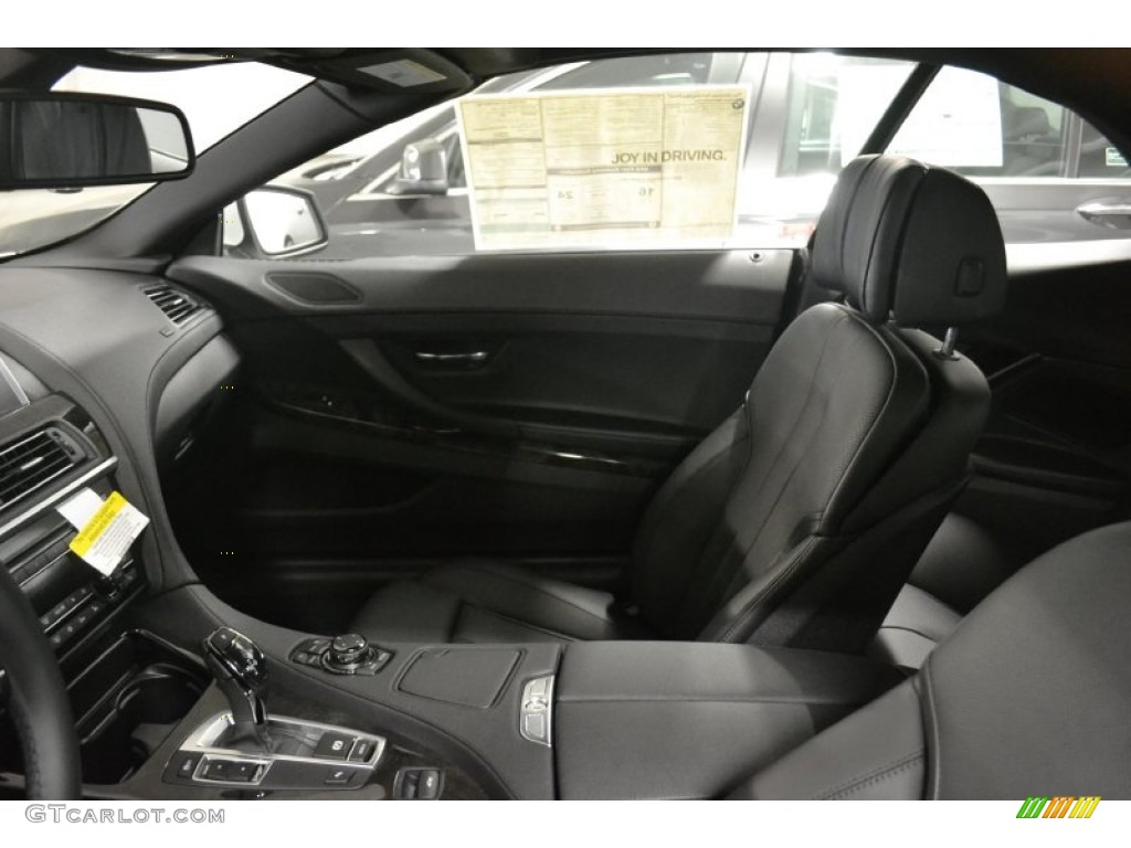 Black Nappa Leather Interior 2012 BMW 6 Series 650i Convertible Photo #51105479