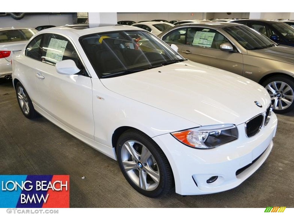 2012 1 Series 128i Coupe - Alpine White / Black photo #1