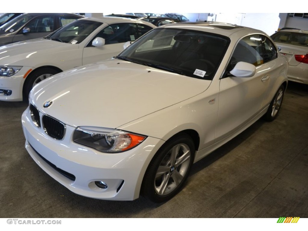 2012 1 Series 128i Coupe - Alpine White / Black photo #6