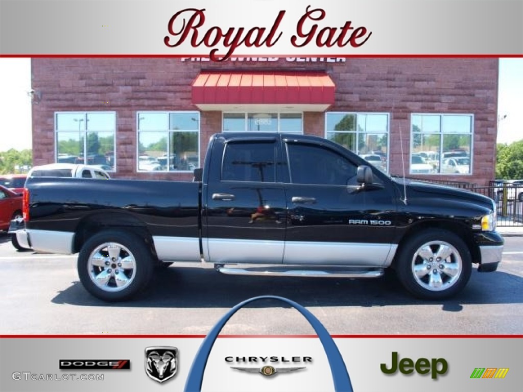 2004 Ram 1500 SLT Quad Cab - Black / Dark Slate Gray photo #1