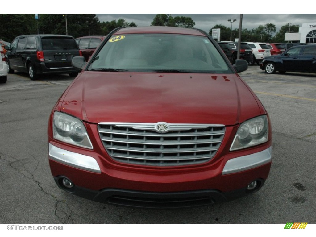 2004 Pacifica AWD - Inferno Red Pearl / Light Taupe photo #2