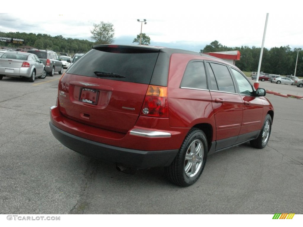 2004 Pacifica AWD - Inferno Red Pearl / Light Taupe photo #4