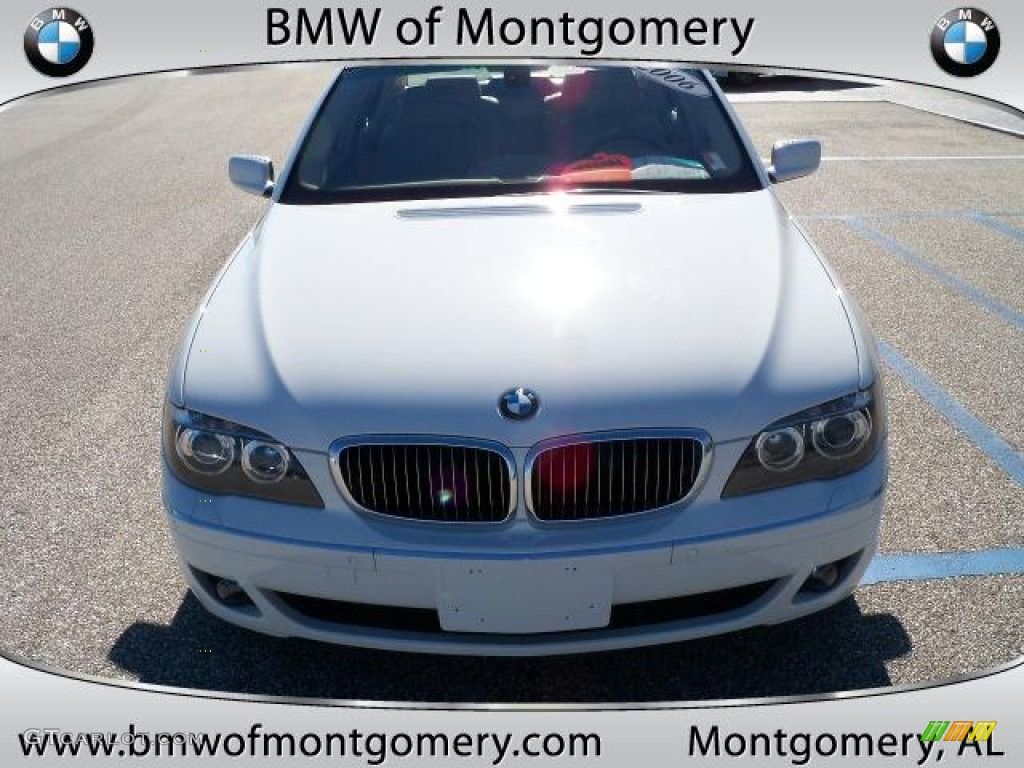 2006 7 Series 750i Sedan - Alpine White / Dark Beige/Beige III photo #9