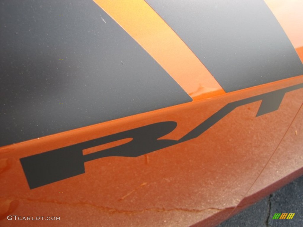 2011 Challenger R/T - Toxic Orange Pearl / Dark Slate Gray photo #6
