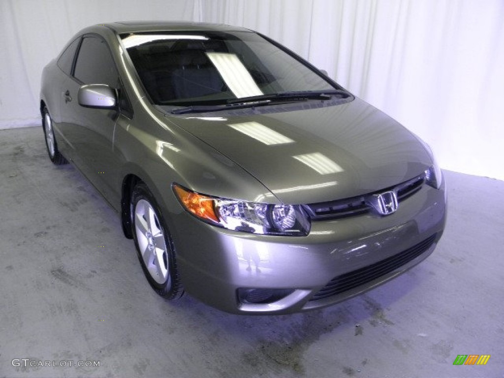 2008 Civic EX Coupe - Galaxy Gray Metallic / Gray photo #1