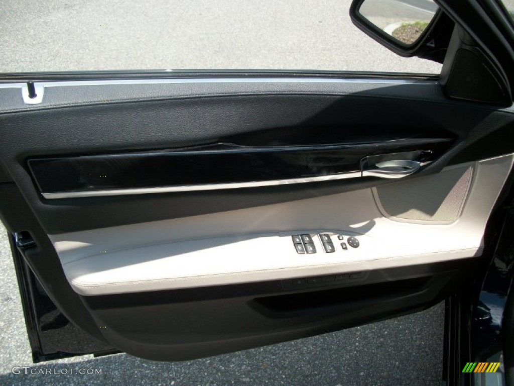 2011 BMW 7 Series 750Li xDrive Sedan Oyster/Black Door Panel Photo #51115205