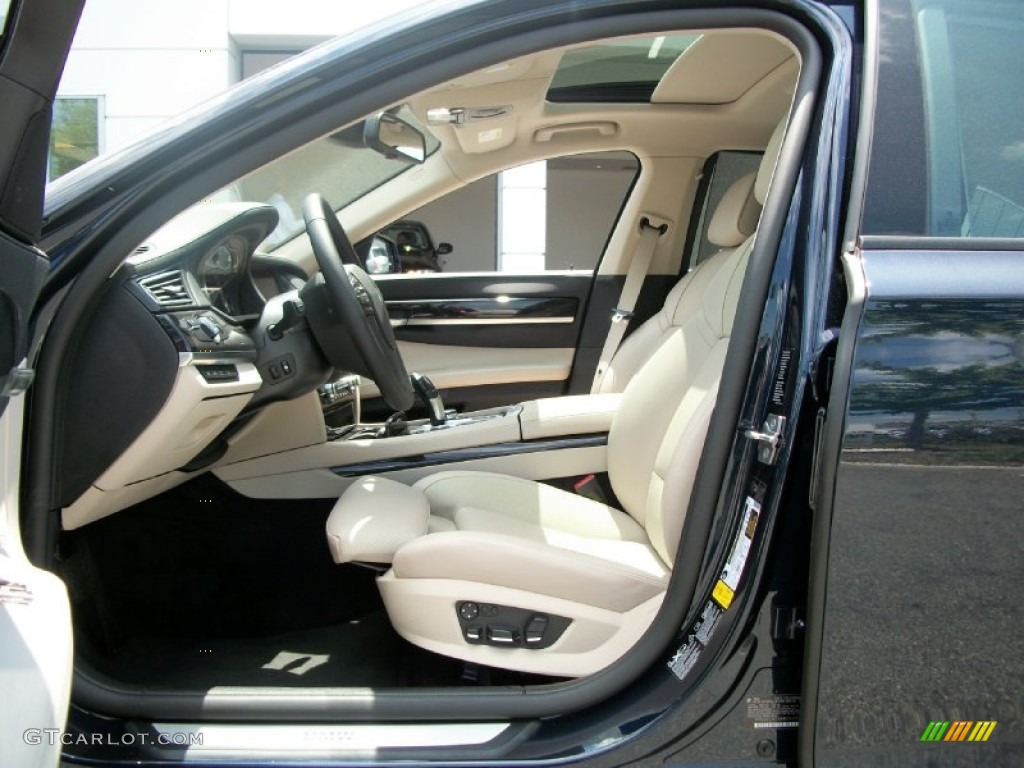Oyster/Black Interior 2011 BMW 7 Series 750Li xDrive Sedan Photo #51115220