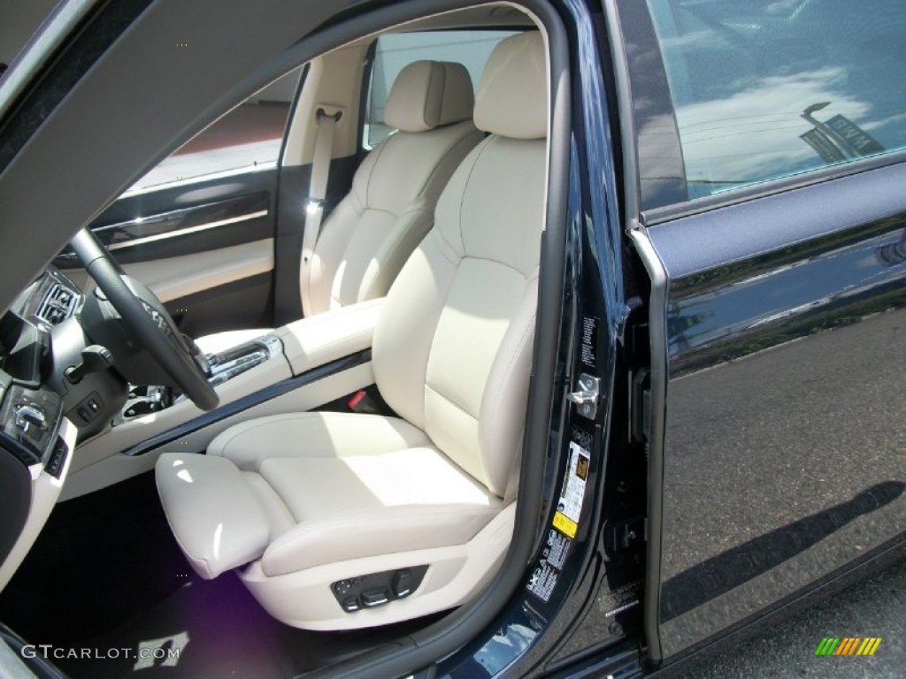 Oyster/Black Interior 2011 BMW 7 Series 750Li xDrive Sedan Photo #51115235