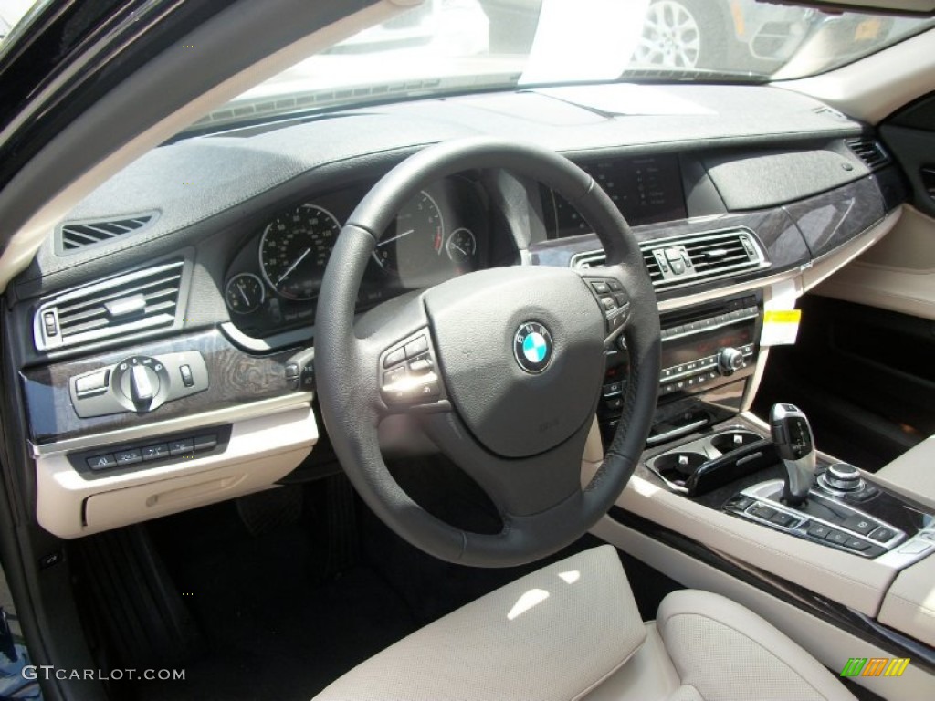 2011 BMW 7 Series 750Li xDrive Sedan Oyster/Black Dashboard Photo #51115253