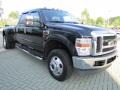 2008 Black Ford F350 Super Duty Lariat Crew Cab 4x4 Dually  photo #7