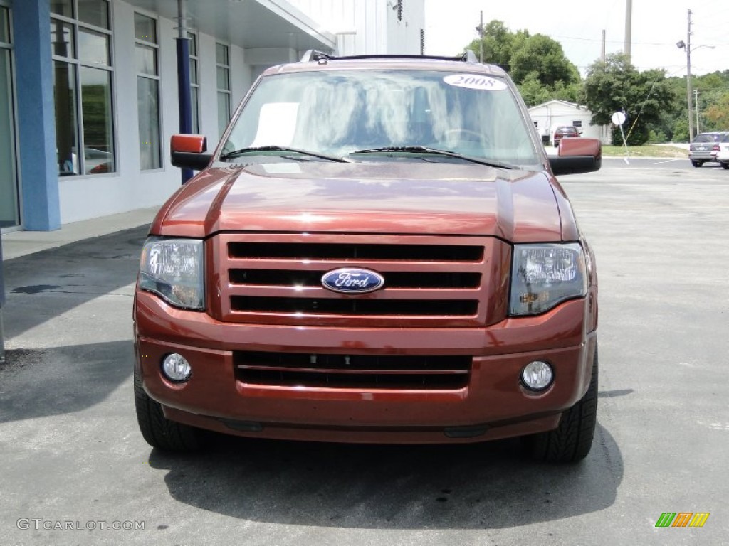 2008 Expedition Limited - Dark Copper Metallic / Charcoal Black photo #4