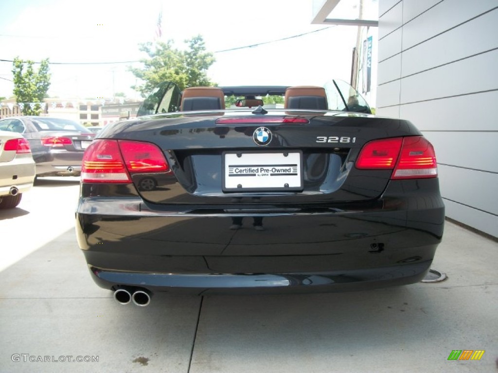 2008 3 Series 328i Convertible - Black Sapphire Metallic / Saddle Brown/Black photo #4