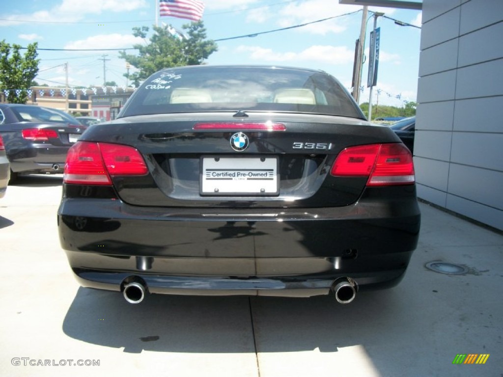 2008 3 Series 335i Convertible - Black Sapphire Metallic / Cream Beige photo #5