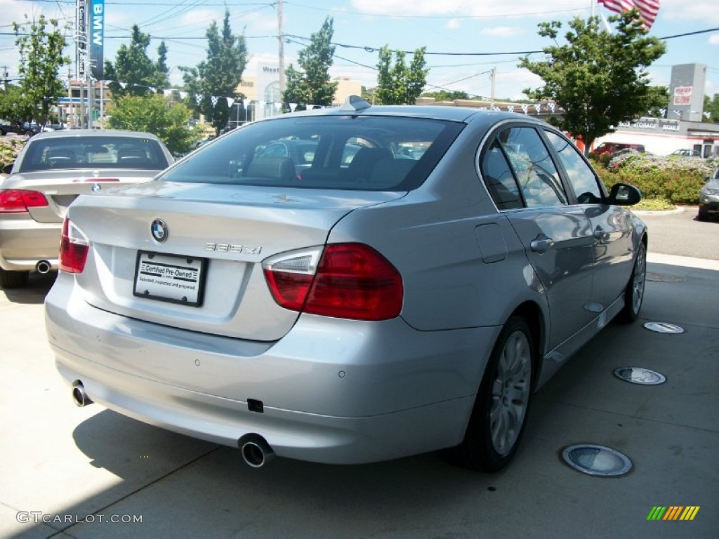 2008 3 Series 335xi Sedan - Titanium Silver Metallic / Black photo #4