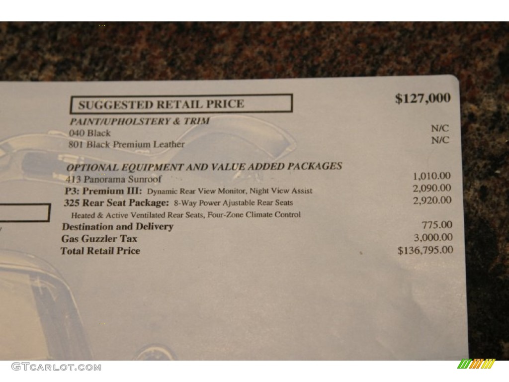 2008 Mercedes-Benz S 63 AMG Sedan Window Sticker Photos