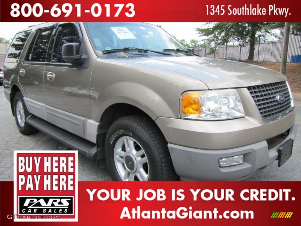 2003 Expedition XLT - Arizona Beige Metallic / Medium Parchment photo #4