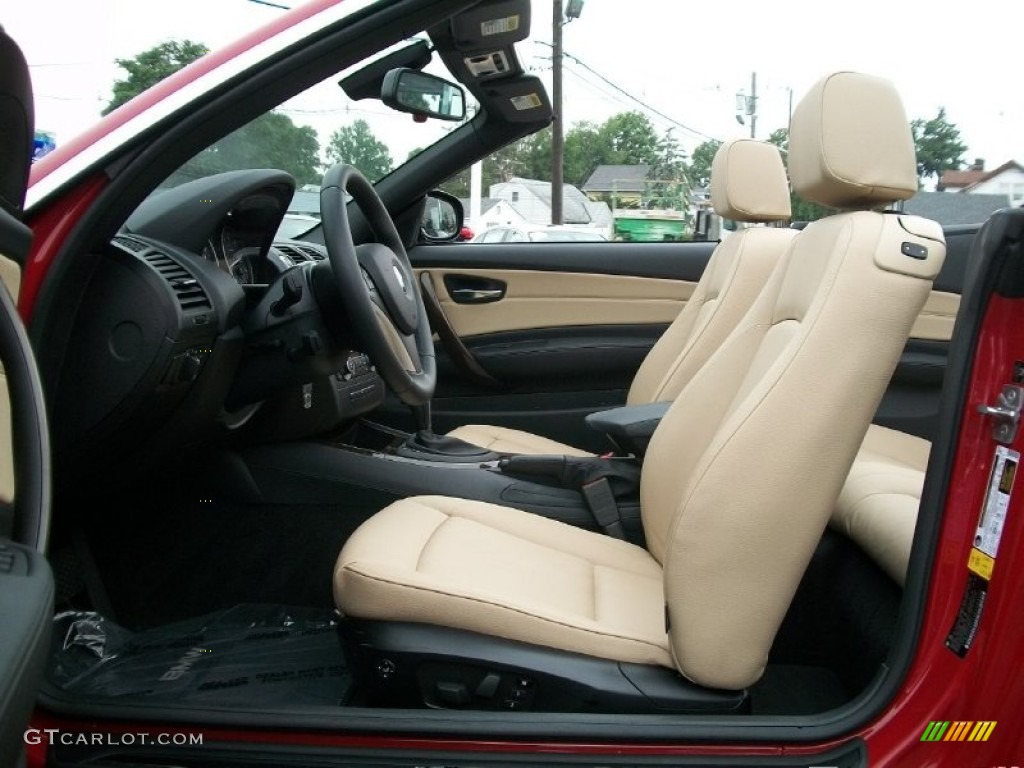 Savanna Beige Interior 2011 BMW 1 Series 128i Convertible Photo #51118352