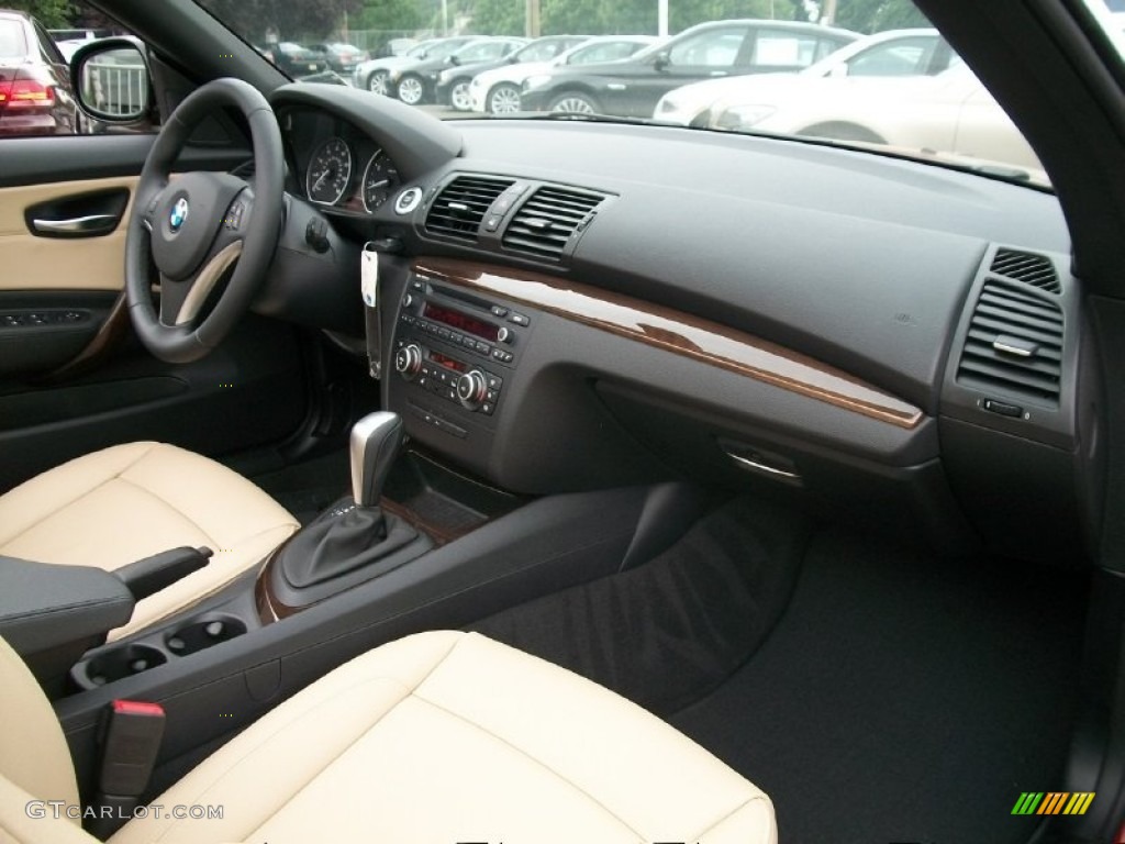 2011 BMW 1 Series 128i Convertible Savanna Beige Dashboard Photo #51118553
