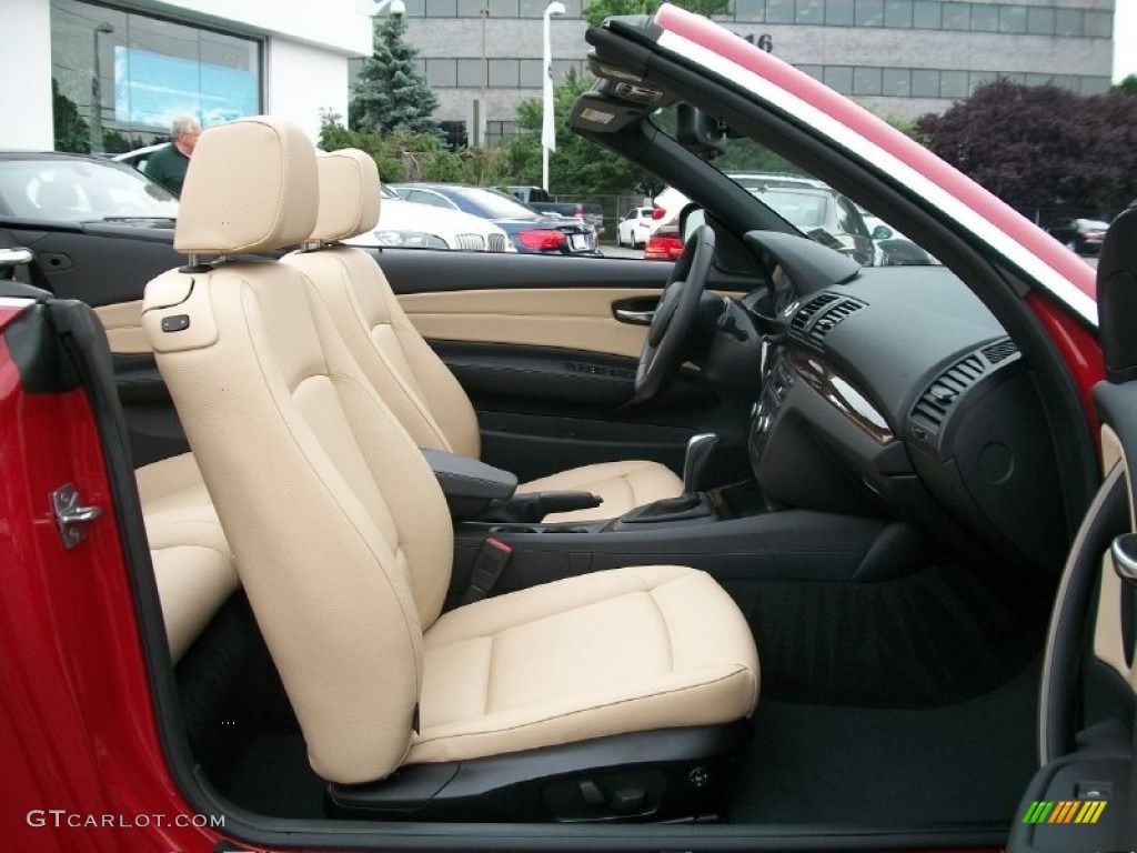Savanna Beige Interior 2011 BMW 1 Series 128i Convertible Photo #51118568