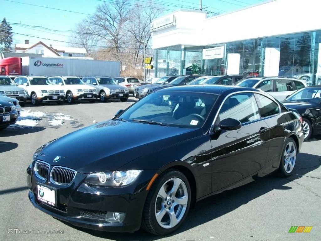 2008 3 Series 328i Coupe - Jet Black / Black photo #1