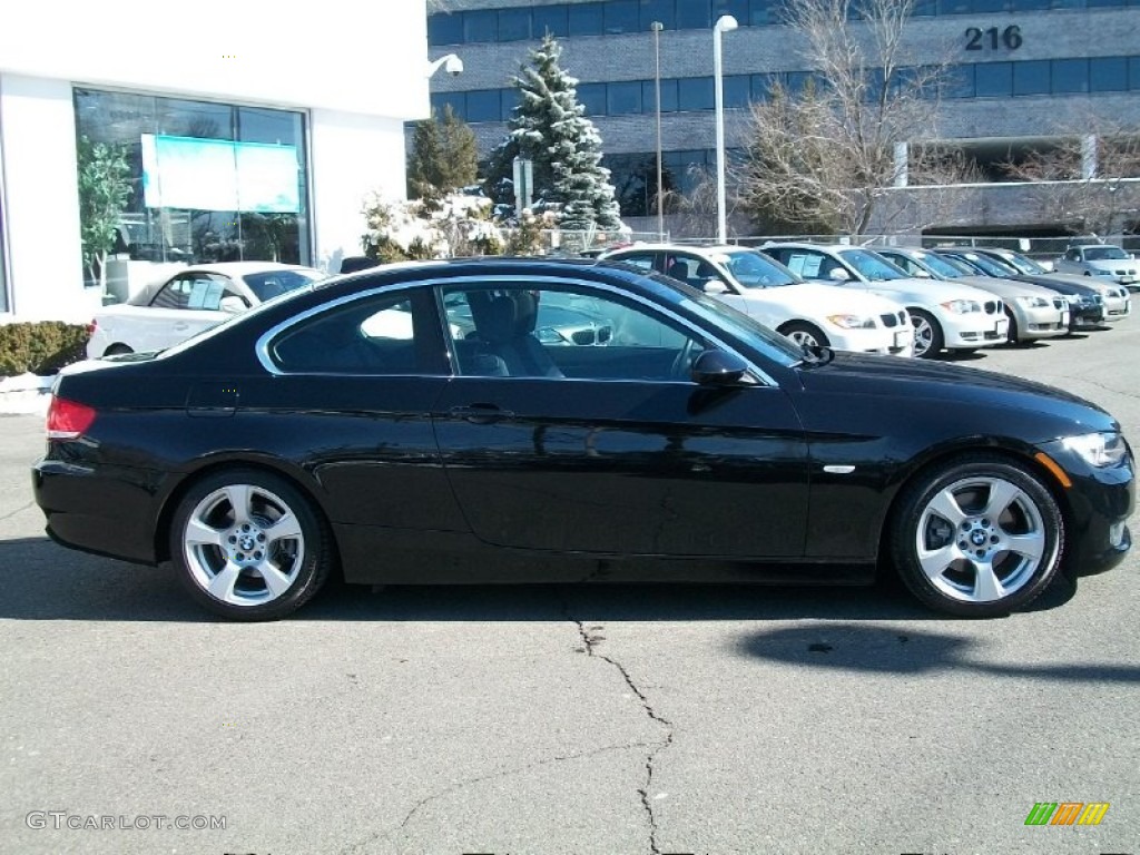 2008 3 Series 328i Coupe - Jet Black / Black photo #4