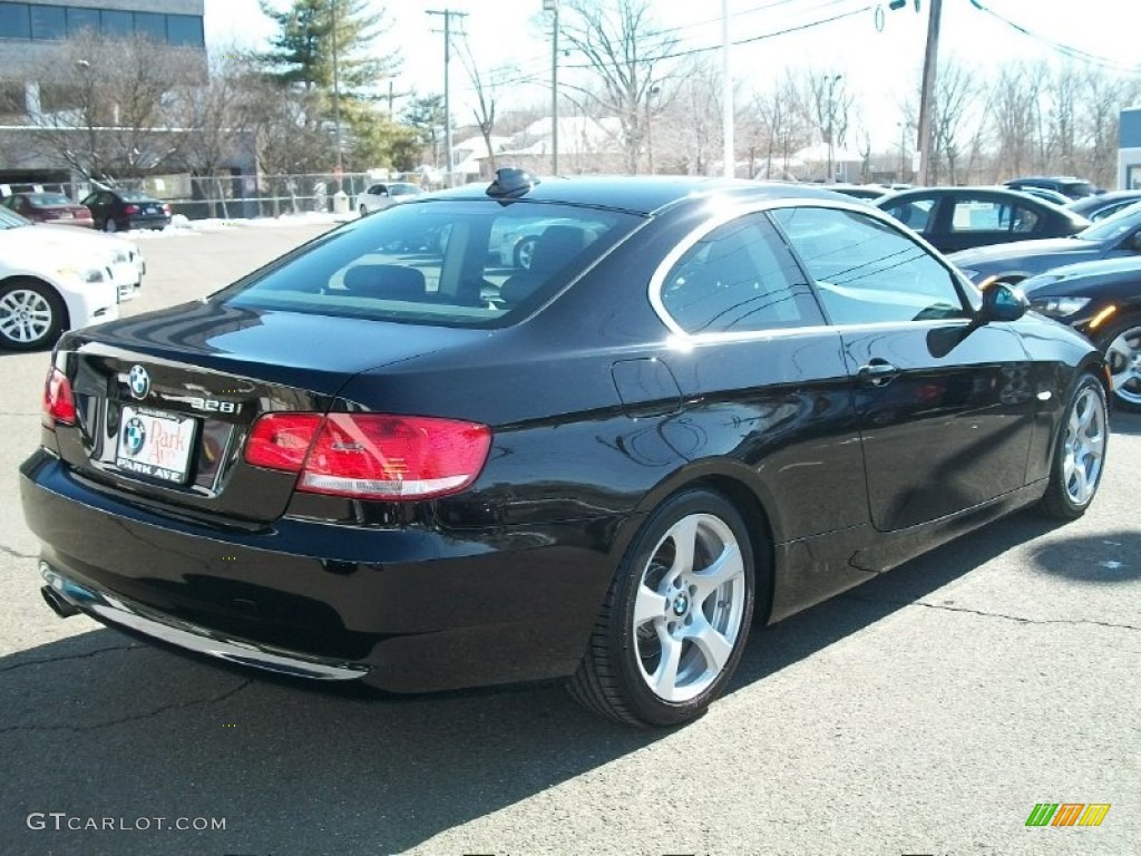 2008 3 Series 328i Coupe - Jet Black / Black photo #5
