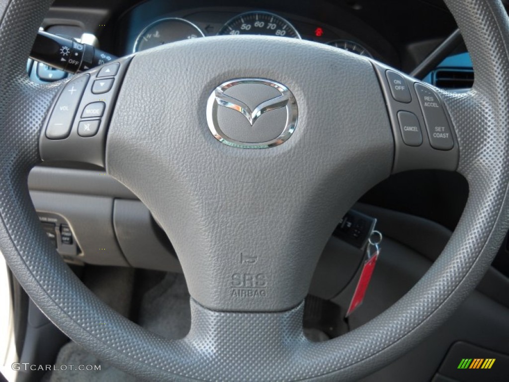 2006 Mazda MPV LX Gray Steering Wheel Photo #51119832