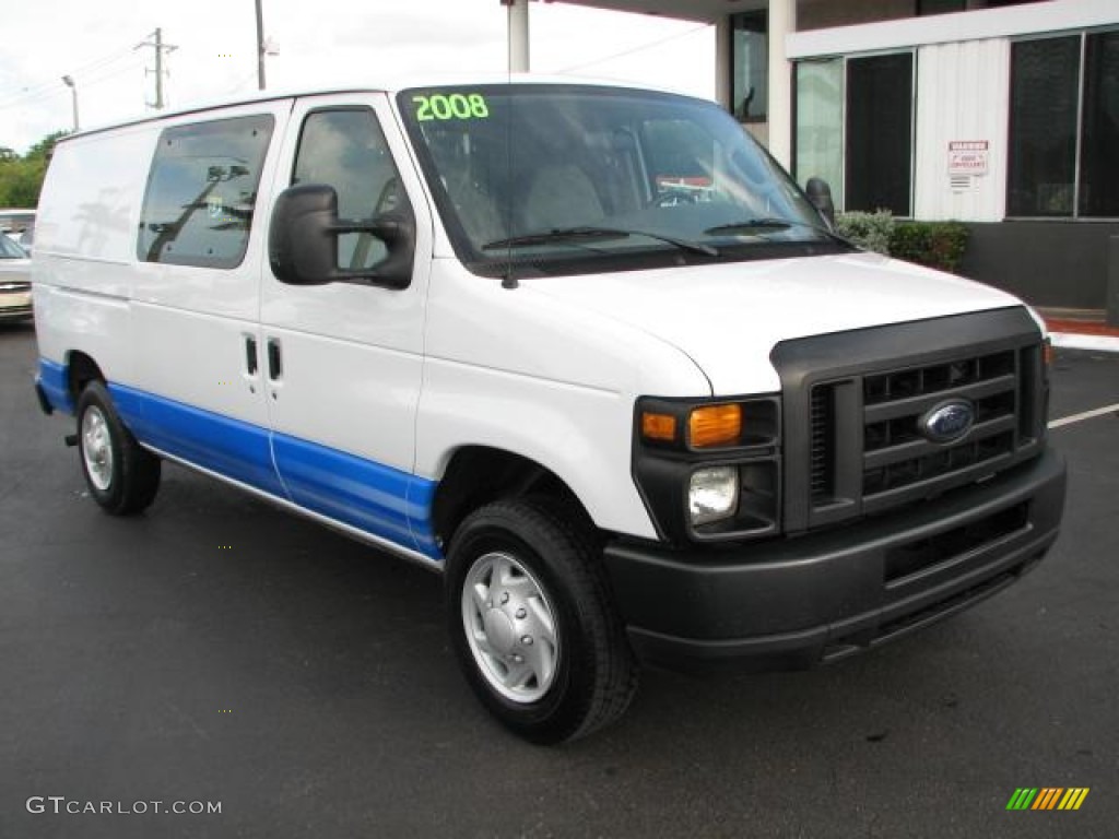 2008 E Series Van E150 Commercial - Oxford White / Medium Flint photo #1