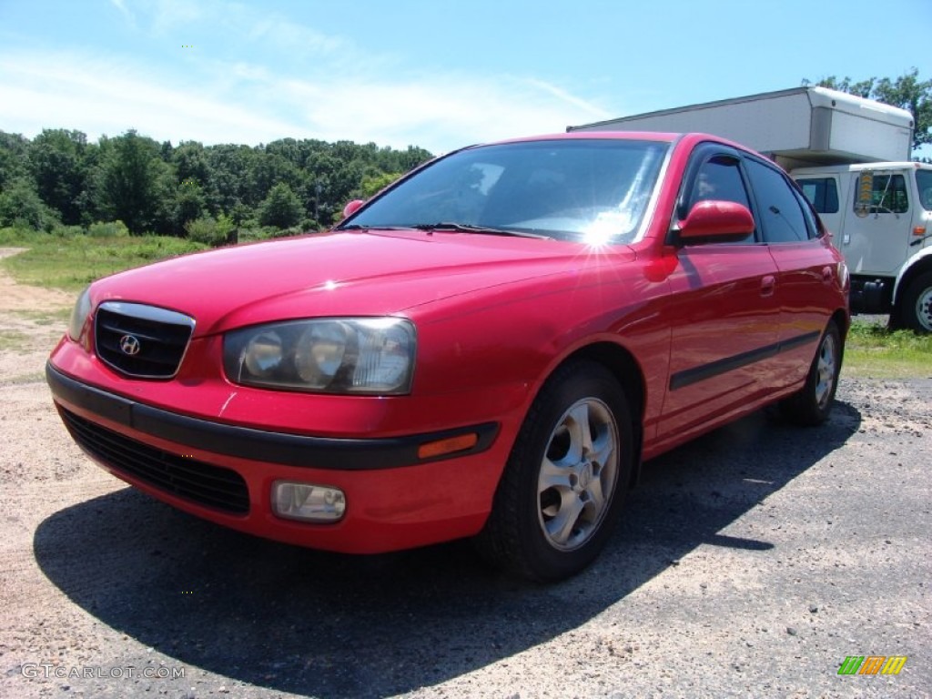 2001 Elantra GT - Cardinal Red / Gray photo #1