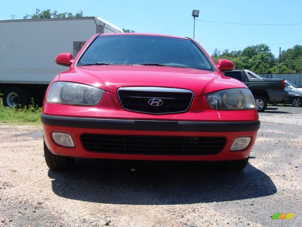 2001 Elantra GT - Cardinal Red / Gray photo #2