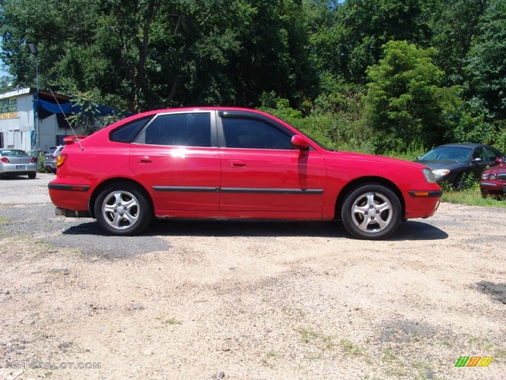 2001 Elantra GT - Cardinal Red / Gray photo #4