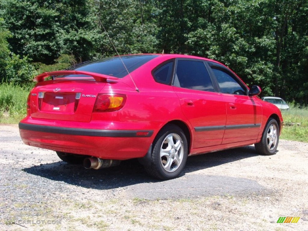2001 Elantra GT - Cardinal Red / Gray photo #5