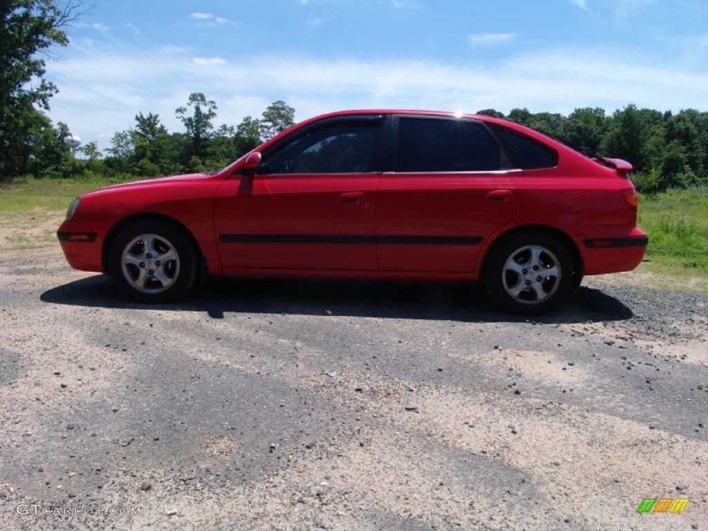 2001 Elantra GT - Cardinal Red / Gray photo #8