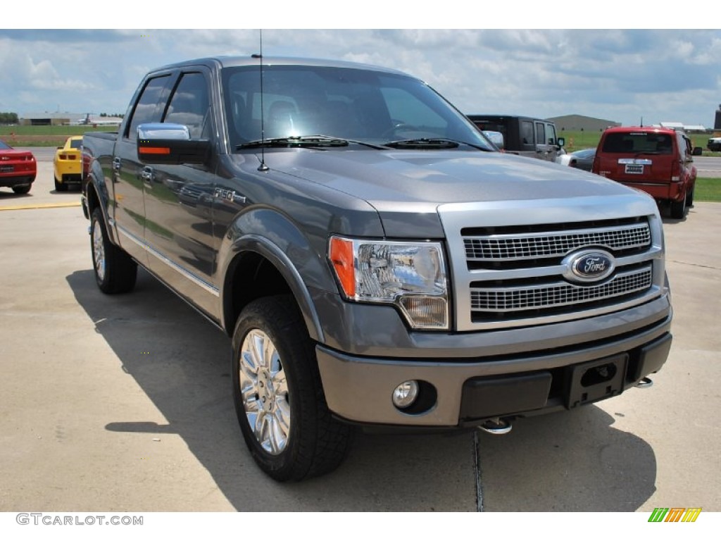 2010 F150 Platinum SuperCrew 4x4 - Ingot Silver Metallic / Sienna Brown Leather/Black photo #11