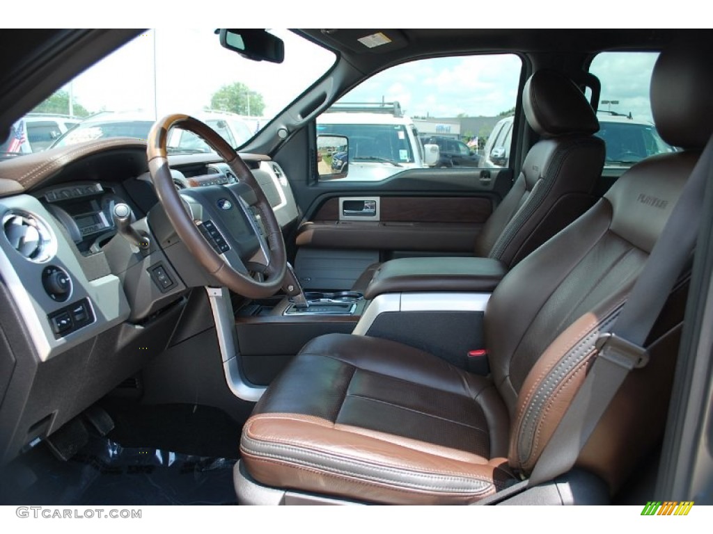 2010 F150 Platinum SuperCrew 4x4 - Ingot Silver Metallic / Sienna Brown Leather/Black photo #29