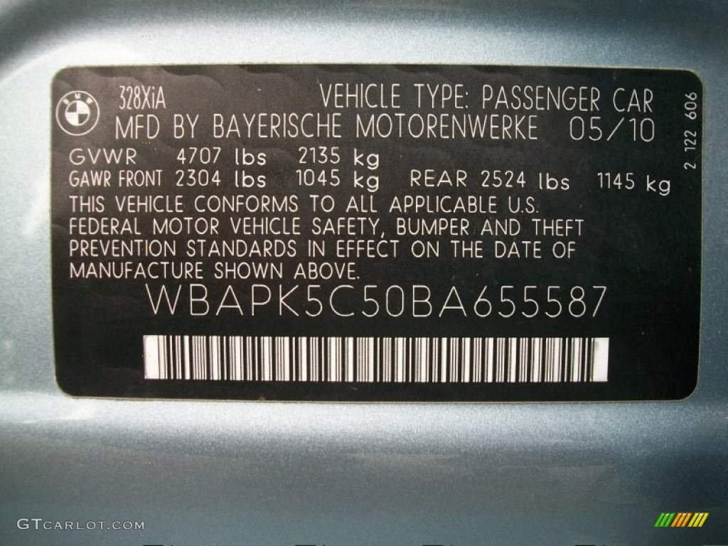 2011 3 Series 328i xDrive Sedan - Blue Water Metallic / Gray Dakota Leather photo #33