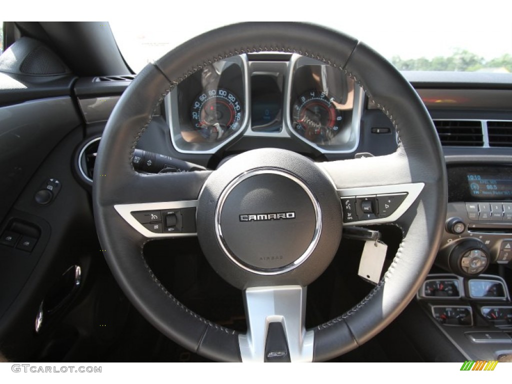 2010 Chevrolet Camaro SS Coupe Black Steering Wheel Photo #51124479