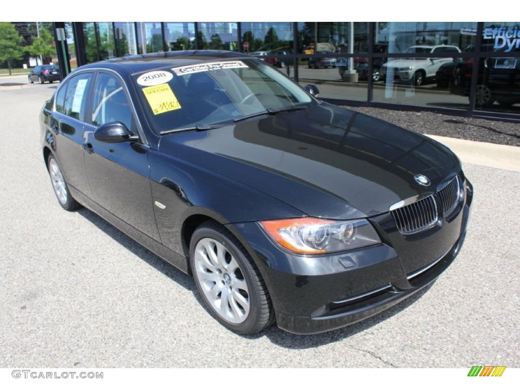 2008 3 Series 335xi Sedan - Jet Black / Black photo #3