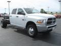 2011 Bright White Dodge Ram 3500 HD SLT Crew Cab 4x4 Chassis  photo #3