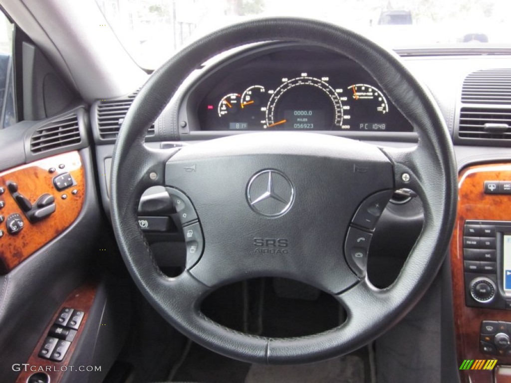 2003 Mercedes-Benz CL 55 AMG Charcoal Steering Wheel Photo #51128322