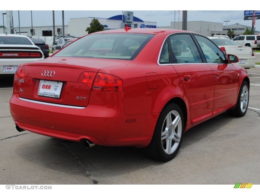 2008 A4 2.0T S-Line Sedan - Brilliant Red / Beige photo #5