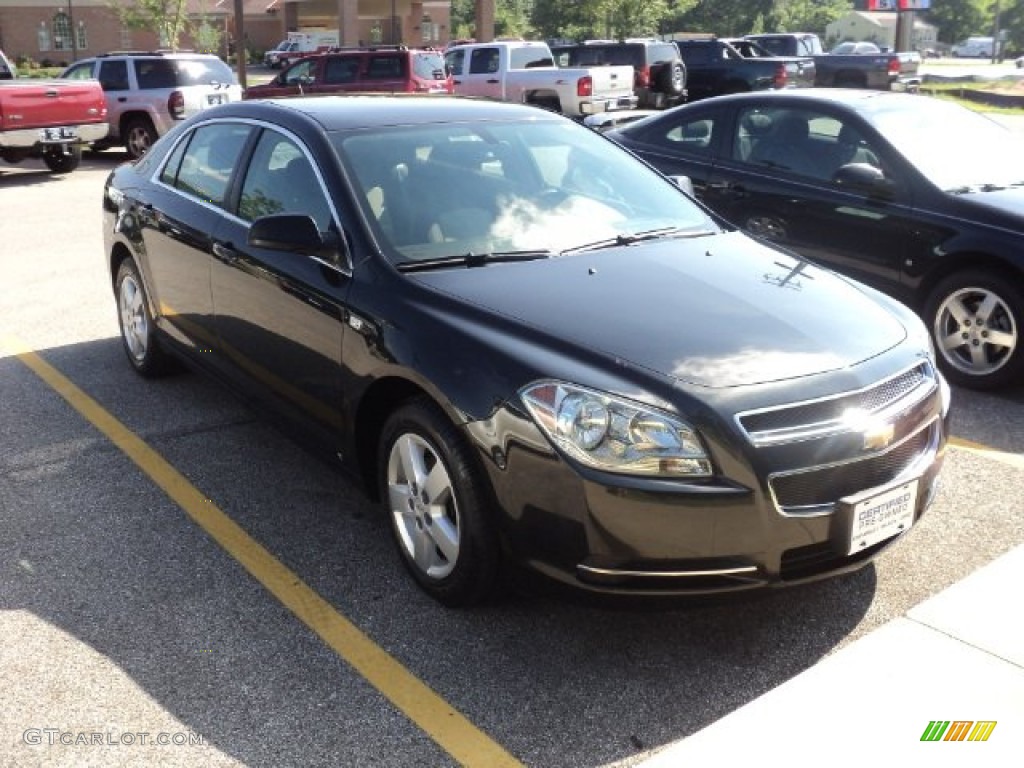 2008 Malibu LS Sedan - Black Granite Metallic / Ebony photo #4