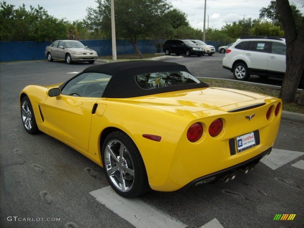 2008 Corvette Convertible - Velocity Yellow / Ebony photo #4