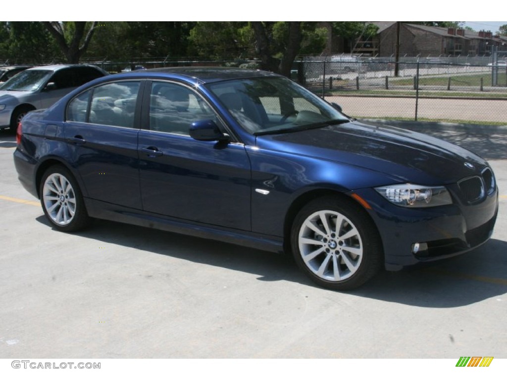 2011 3 Series 328i Sedan - Deep Sea Blue Metallic / Oyster/Black Dakota Leather photo #4