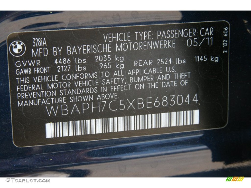 2011 3 Series 328i Sedan - Deep Sea Blue Metallic / Oyster/Black Dakota Leather photo #6